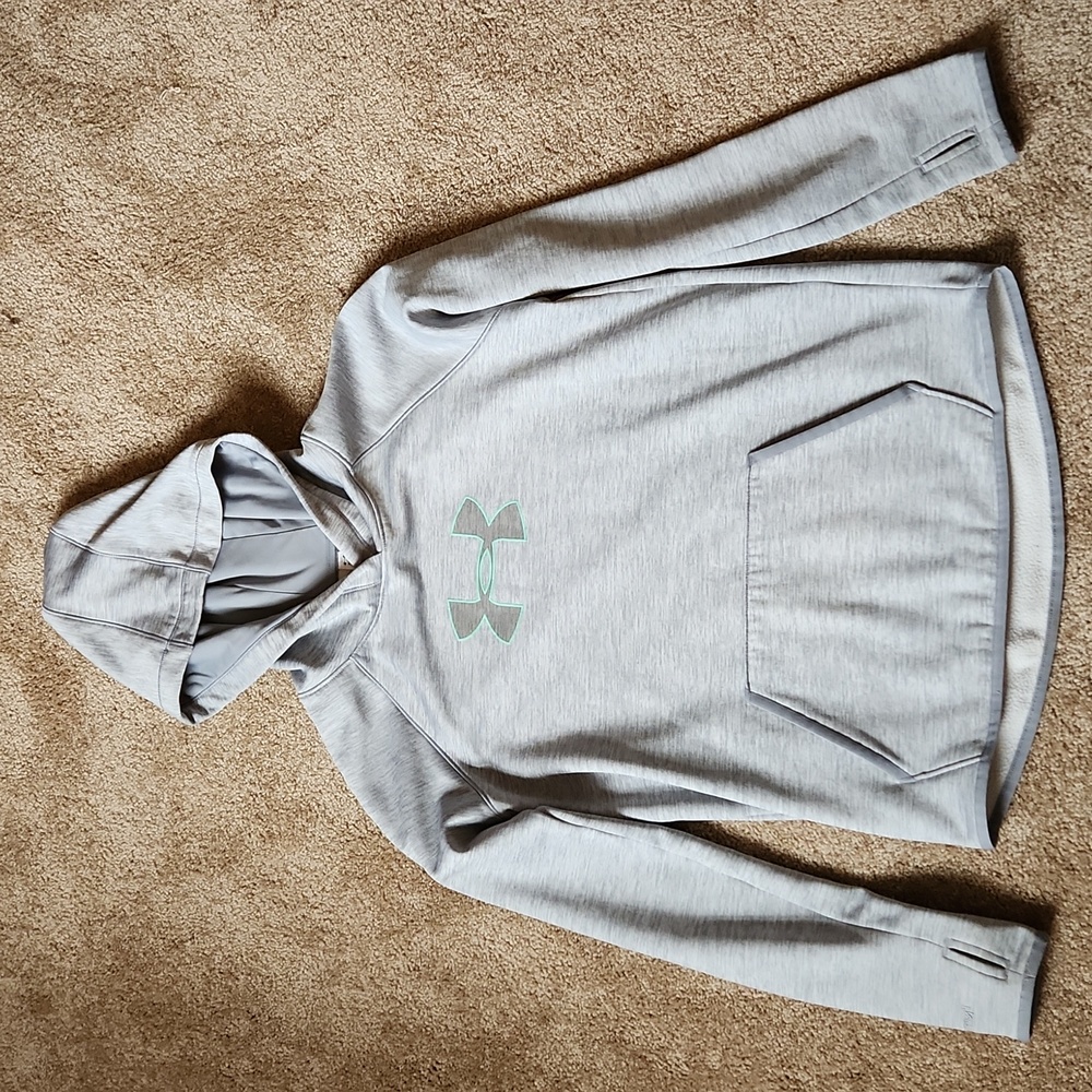 Under Armour Hoodie Womens Sz SM/P Gray Cold Gear Storm 1 Like New